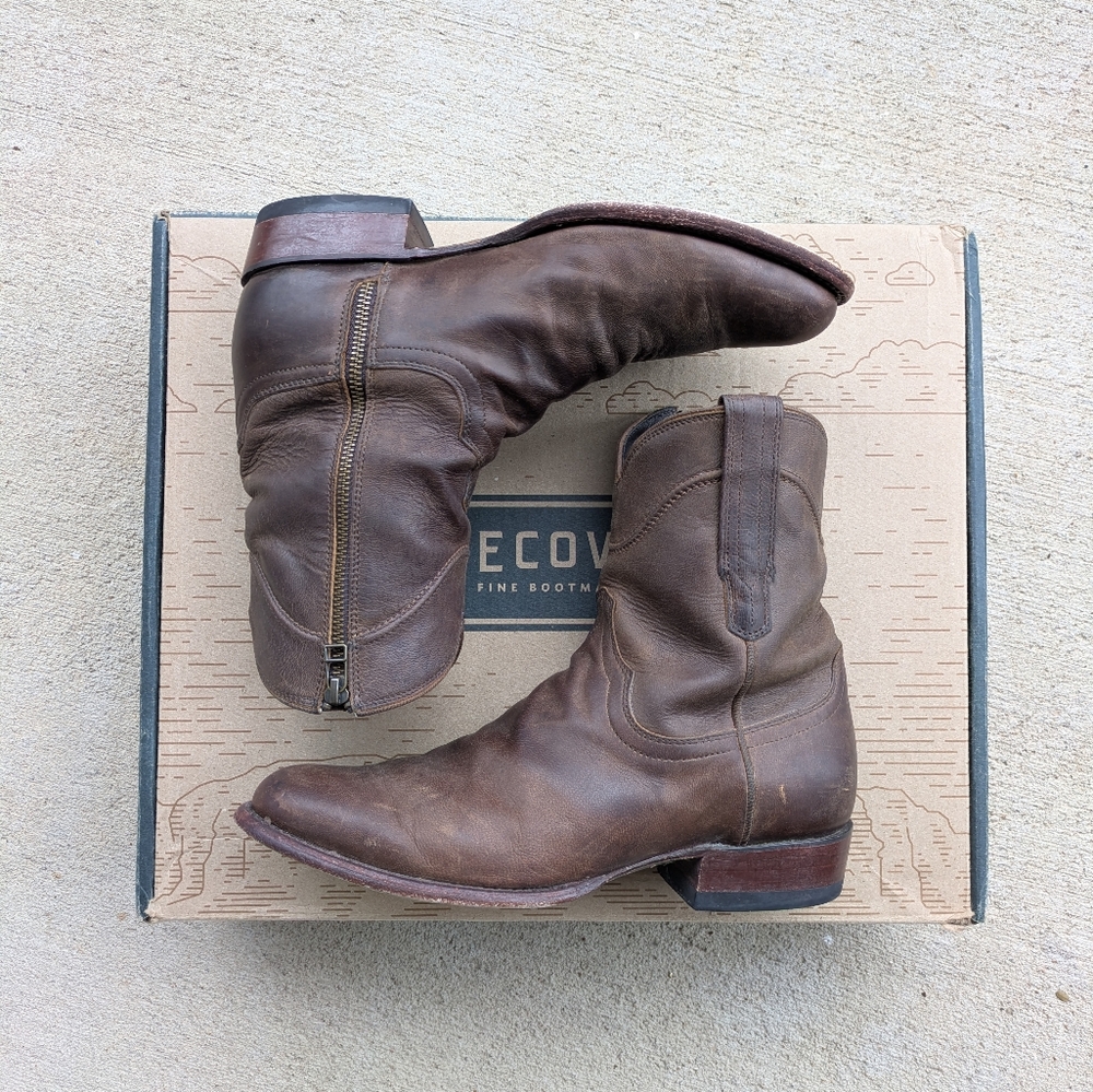 Tecovas The Dean Brown Cafe Goat Zip Up Goats - Picture 7 of 9